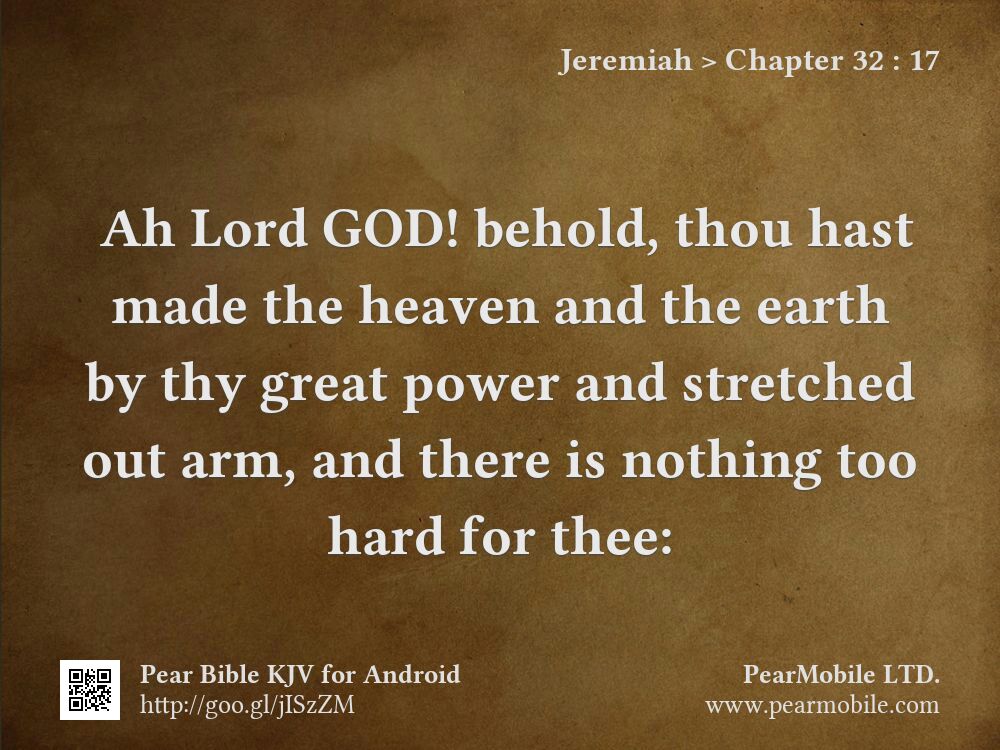 Jeremiah, Chapter 32:17